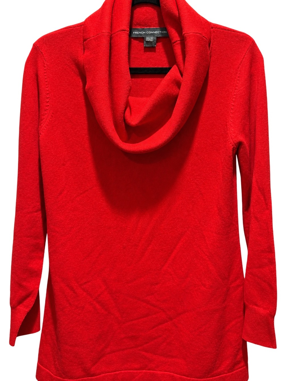 French Connection Bright Red Cowl Neck Sweater